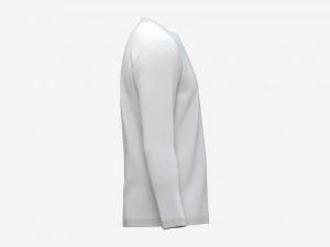 Sweatshirt for Men Mockup 01 White 3D Model