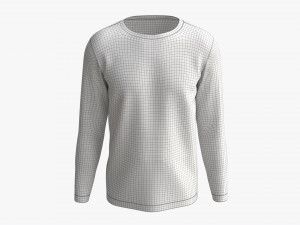 Sweatshirt for Men Mockup 01 White 3Dモデル