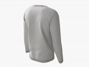 Sweatshirt for Men Mockup 01 White 3D Model