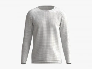 Sweatshirt for Men Mockup 01 White 3D Model