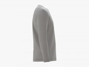 Sweatshirt for Men Mockup 01 White 3D Model