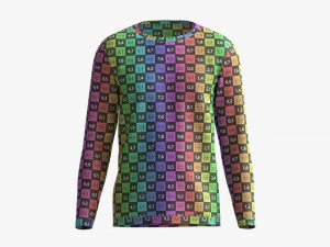 Sweatshirt for Men Mockup 01 White 3D Model