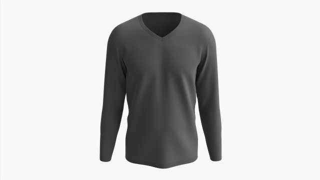 Sweatshirt for Men Mockup 02 Black 3D 模型 .c4d .max .obj .3ds .fbx .stl .blend 