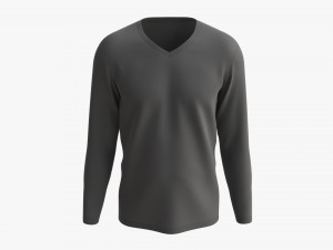 Sweatshirt for Men Mockup 02 Black Modelo 3D