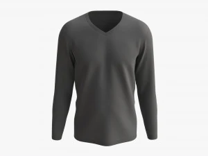 남성용 스웨트 셔츠 Mockup 02 Black 3D 모델