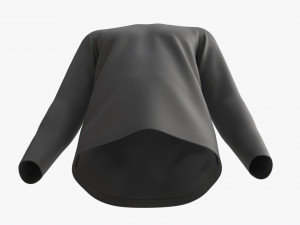 Sweatshirt for Men Mockup 02 Black 3D 模型
