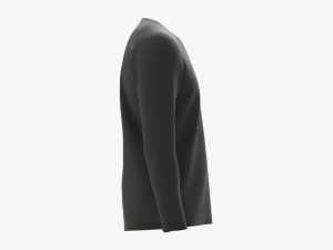 Sweatshirt for Men Mockup 02 Black 3D 模型
