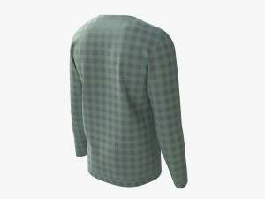 Sweatshirt for Men Mockup 02 Green square pattern 3Dモデル