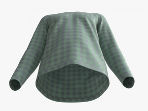 Sweatshirt for Men Mockup 02 Green square pattern 3Dモデル