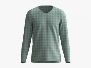 Sweatshirt for Men Mockup 02 Green square pattern 3Dモデル