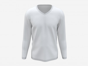Sweatshirt for Men Mockup 02 White 3Dモデル