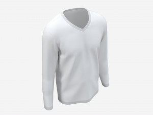 Sweatshirt for Men Mockup 02 White Modelo 3D