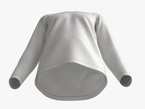 Sweatshirt for Men Mockup 02 White Modelo 3D