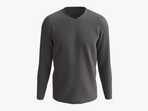 Sweatshirt for Men Mockup 03 Black Model 3D
