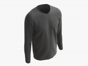 Sweatshirt for Men Mockup 03 Black Model 3D