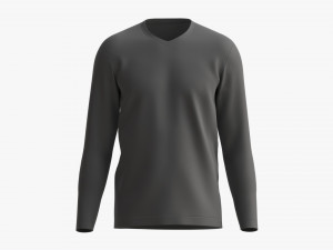 Sweatshirt for Men Mockup 03 Black Model 3D