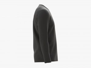Sweatshirt for Men Mockup 03 Black Model 3D