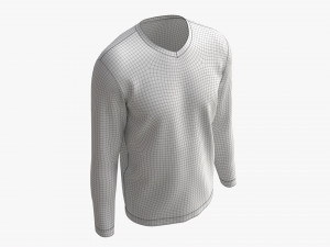 Sweatshirt for Men Mockup 03 Black Model 3D
