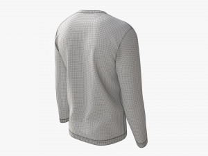 Sweatshirt for Men Mockup 03 Black Model 3D