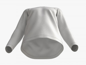 Sweatshirt for Men Mockup 03 Black Model 3D