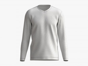Sweatshirt for Men Mockup 03 Black Model 3D