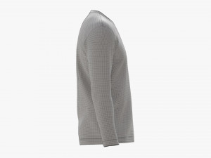 Sweatshirt for Men Mockup 03 Black Model 3D