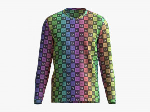 Sweatshirt for Men Mockup 03 Black Model 3D