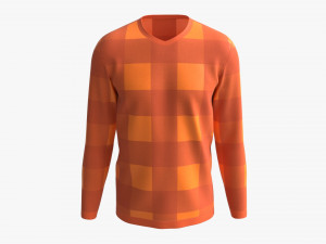 Sweatshirt for Men Mockup 03 Orange 3D Model