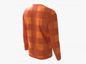 Sweatshirt for Men Mockup 03 Orange 3D 模型