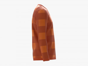 Sweatshirt for Men Mockup 03 Orange 3D 模型