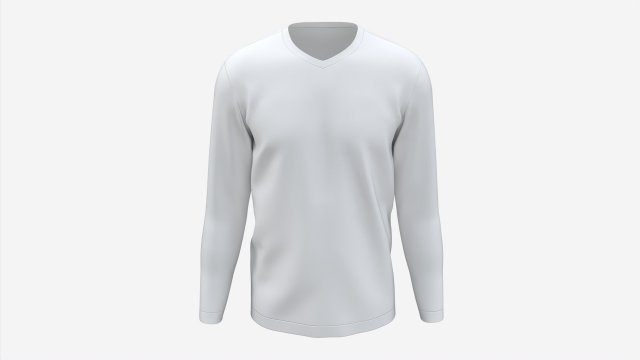 Sweatshirt for Men Mockup 03 White 3D Model .c4d .max .obj .3ds .fbx .stl .blend 