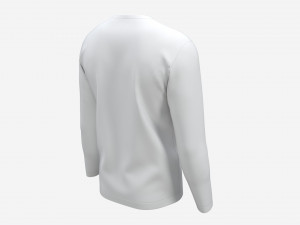 Sweatshirt for Men Mockup 03 White 3D Model