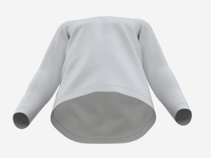 Sweatshirt for Men Mockup 03 White 3D Model