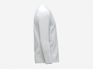 Sweatshirt for Men Mockup 03 White 3D Model