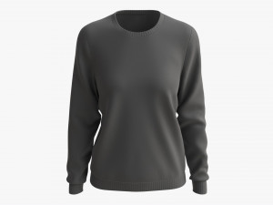 Sweatshirt for Women Mockup 01 Black 3D Model