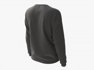 Sweatshirt for Women Mockup 01 Black 3D-Modell