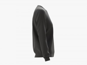 Sweatshirt for Women Mockup 01 Black 3D-Modell