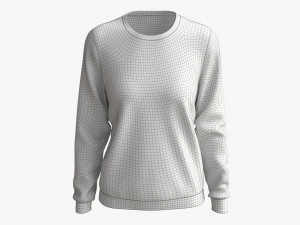 Sweatshirt for Women Mockup 01 Black 3D-Modell