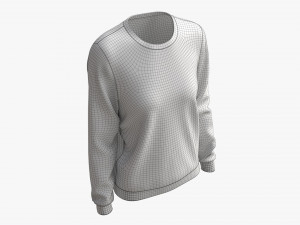 Sweatshirt for Women Mockup 01 Black 3D-Modell
