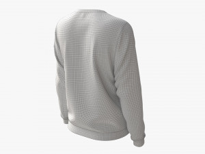 Sweatshirt for Women Mockup 01 Black 3D-Modell