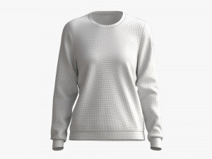 Sweatshirt for Women Mockup 01 Black 3D-Modell