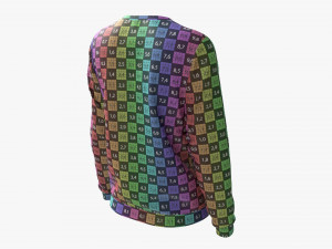Sweatshirt for Women Mockup 01 Black 3D-Modell