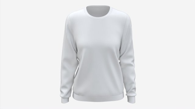 Sweatshirt for Women Mockup 01 White Modello 3D .c4d .max .obj .3ds .fbx .stl .blend