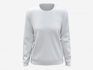 Sweatshirt for Women Mockup 01 White Modelo 3D