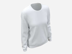 Sweatshirt for Women Mockup 01 White 3D Model