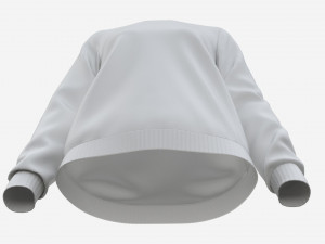 Sweatshirt for Women Mockup 01 White 3D Model