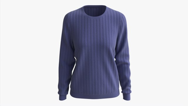 Sweatshirt for Women Mockup 01 Wool Blue 3D मॉडल .c4d .max .obj .3ds .fbx .stl .blend