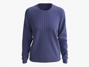 Sweatshirt for Women Mockup 01 Wool Blue 3D Model