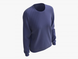 Sweatshirt for Women Mockup 01 Wool Blue 3D मॉडल