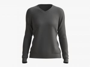 Sweatshirt for Women Mockup 02 Black 3D Model